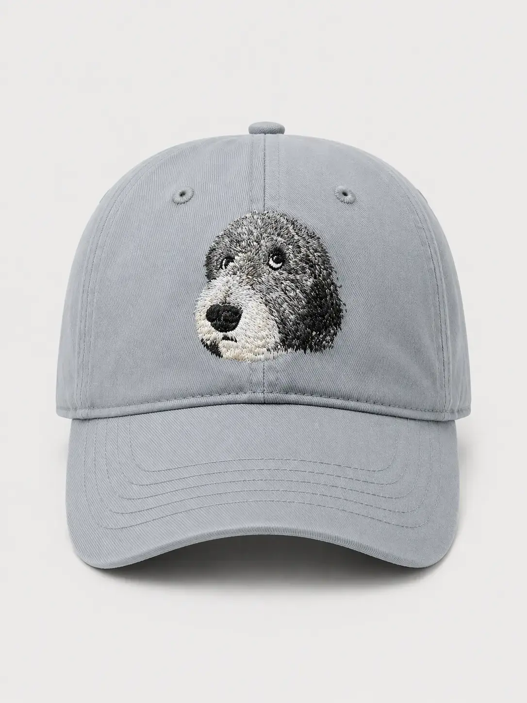 Custom Realistic Pet Portrait Embroidered Baseball Cap – Personalized from Your Pet Photo