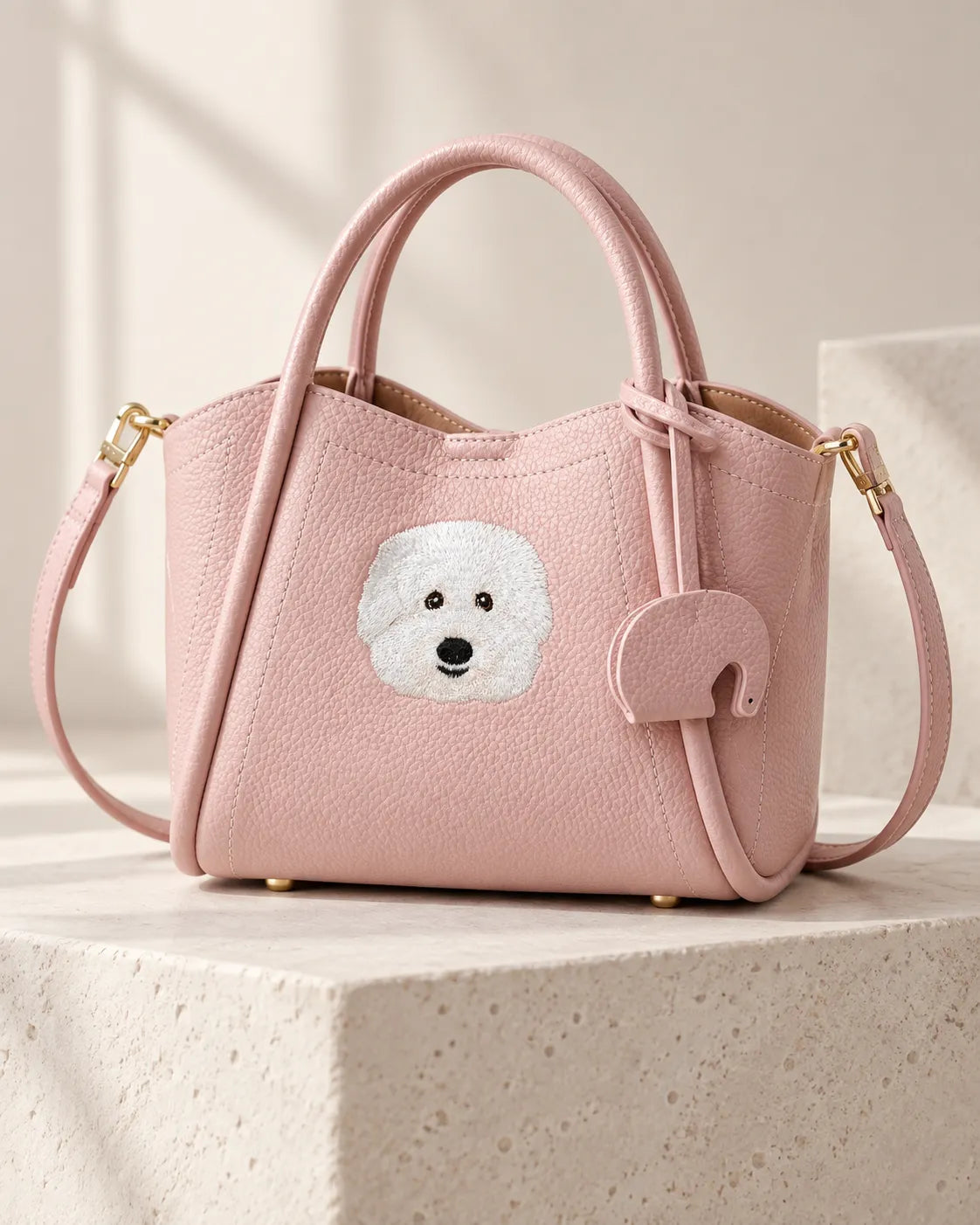 Custom Pet Portrait Embroidery Luxury Handbag
