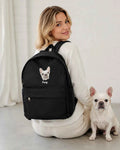 Custom Pet Portrait Embroidered Backpack
