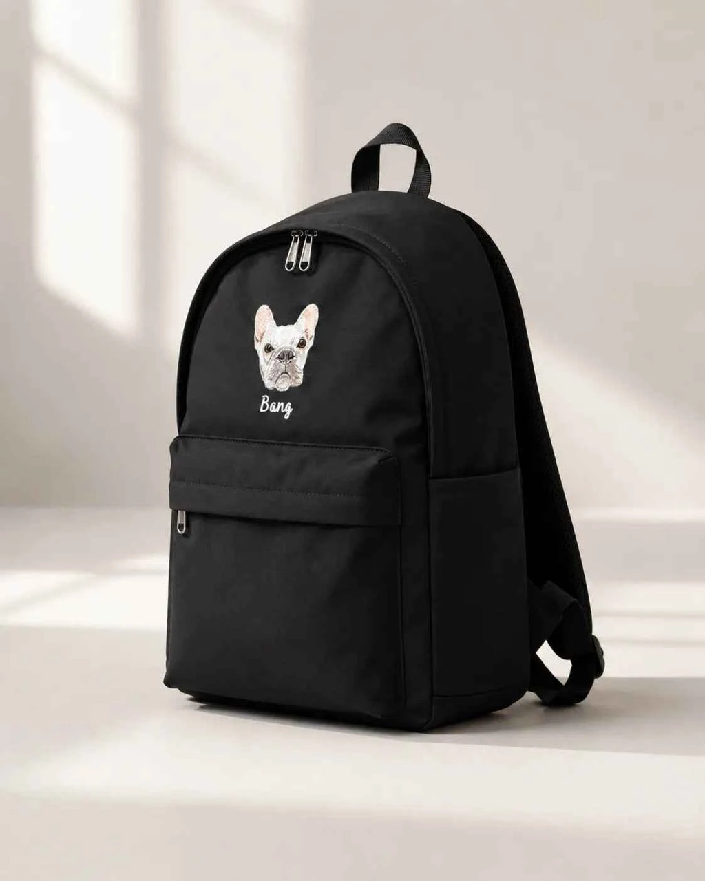 Custom Pet Portrait Embroidered Backpack