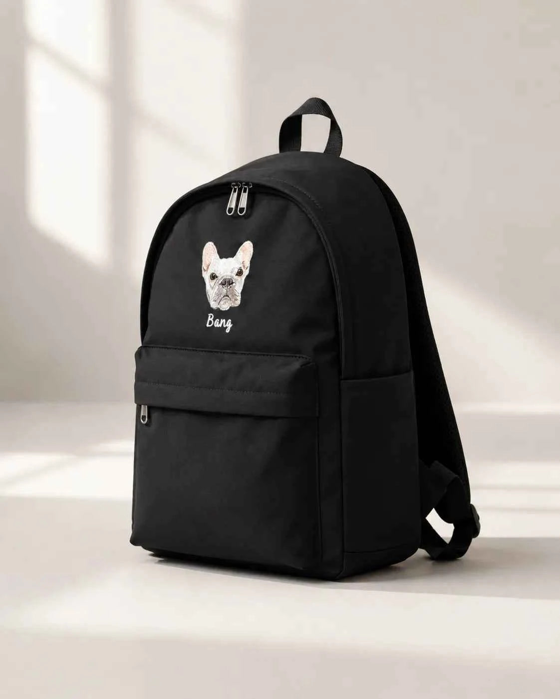 Custom Pet Portrait Embroidered Backpack