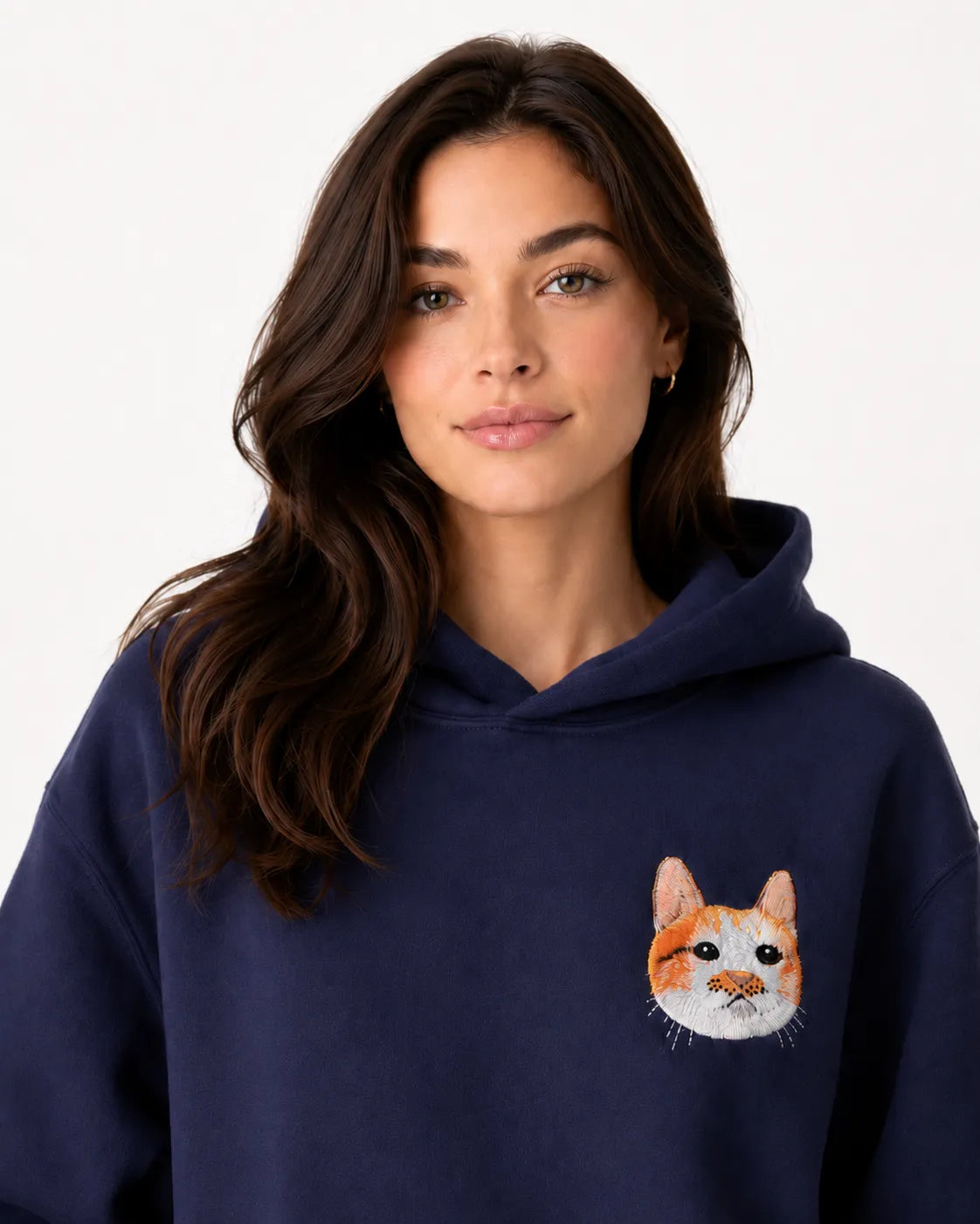 Custom Pet Portrait Embroidered  Hoodie