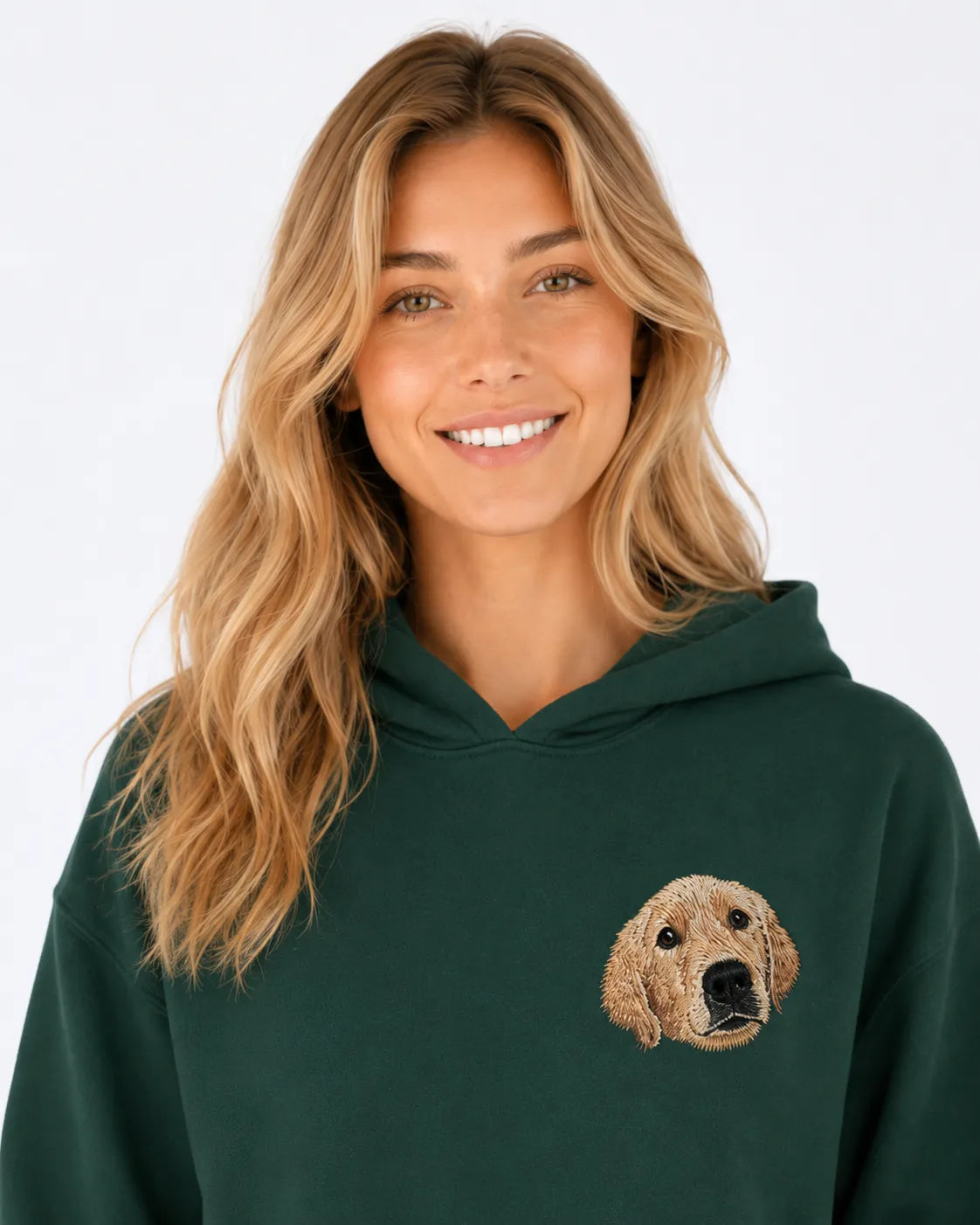 Custom Pet Portrait Embroidered  Hoodie