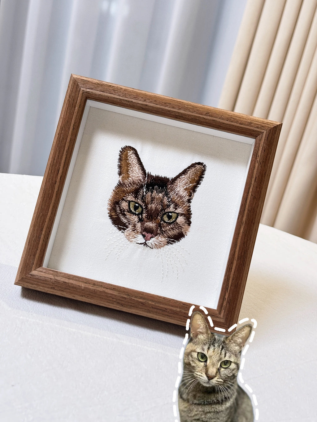 Custom Pet Embroidery Photo Frame