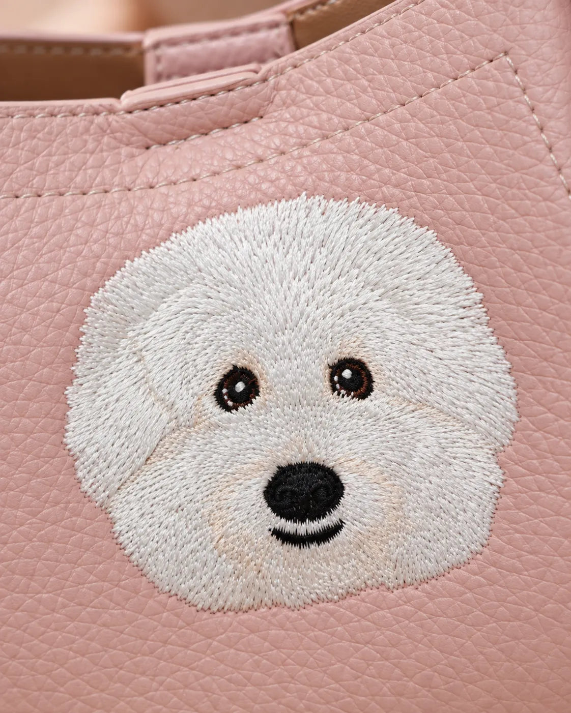 Custom Pet Portrait Embroidery Luxury Handbag
