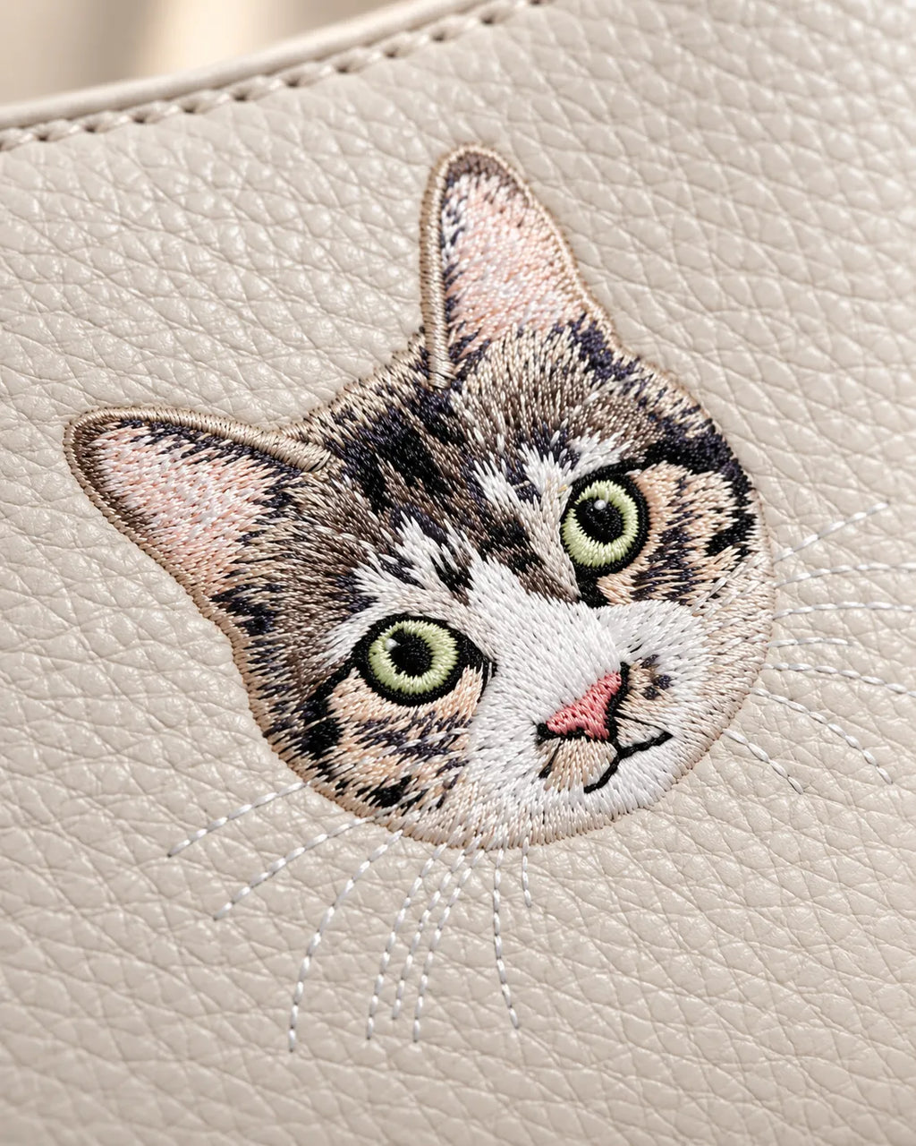 Custom Pet Portrait Embroidery Luxury Handbag