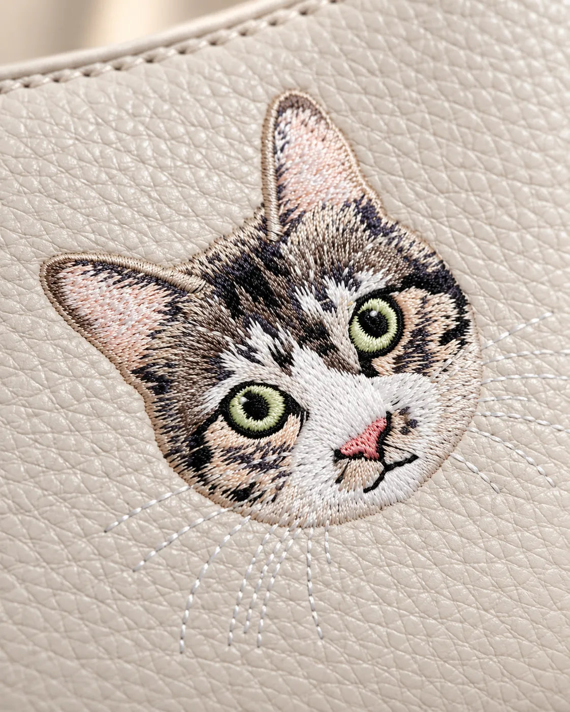 Custom Pet Portrait Embroidery Luxury Handbag