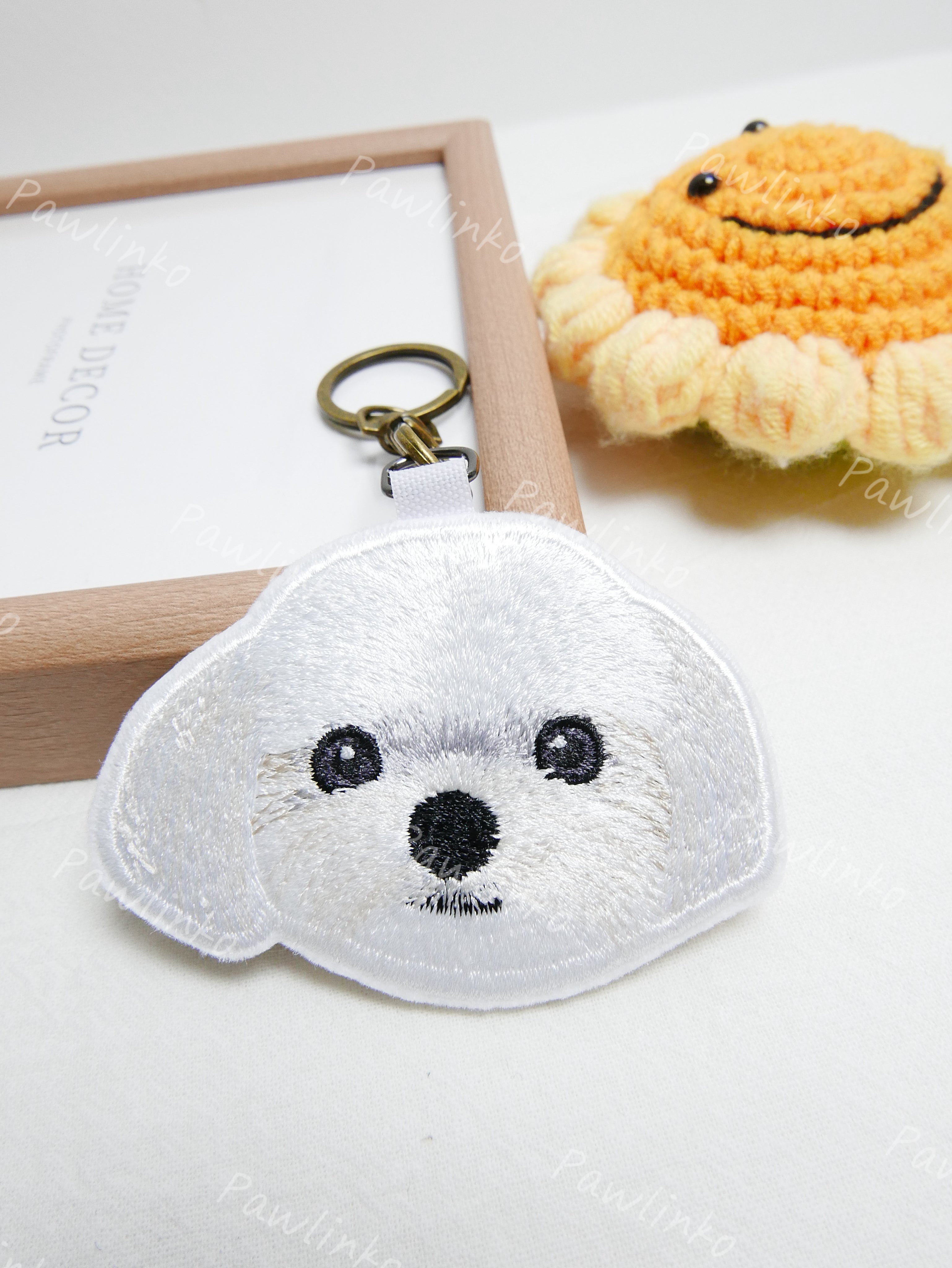 Custom Pet Embroidery Key Chain
