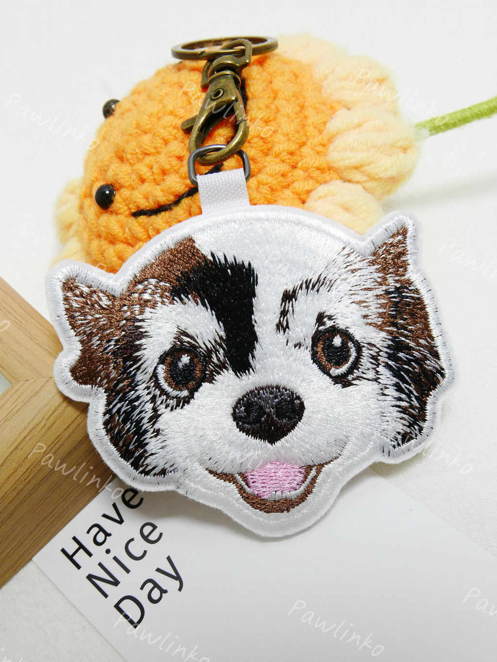 Custom Pet Embroidery Key Chain