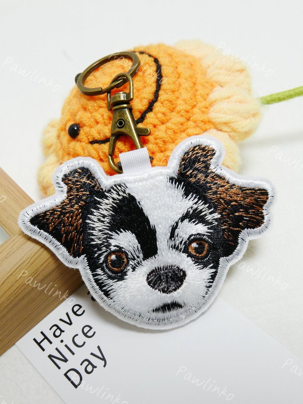 Custom Pet Embroidery Key Chain
