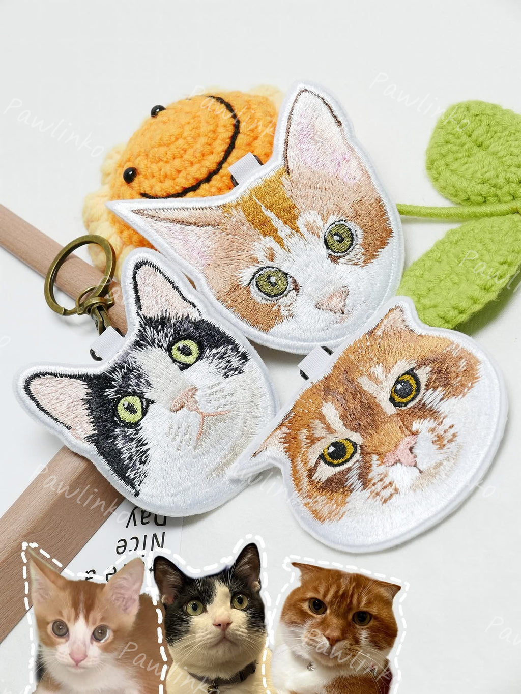 Custom Pet Embroidery Key Chain