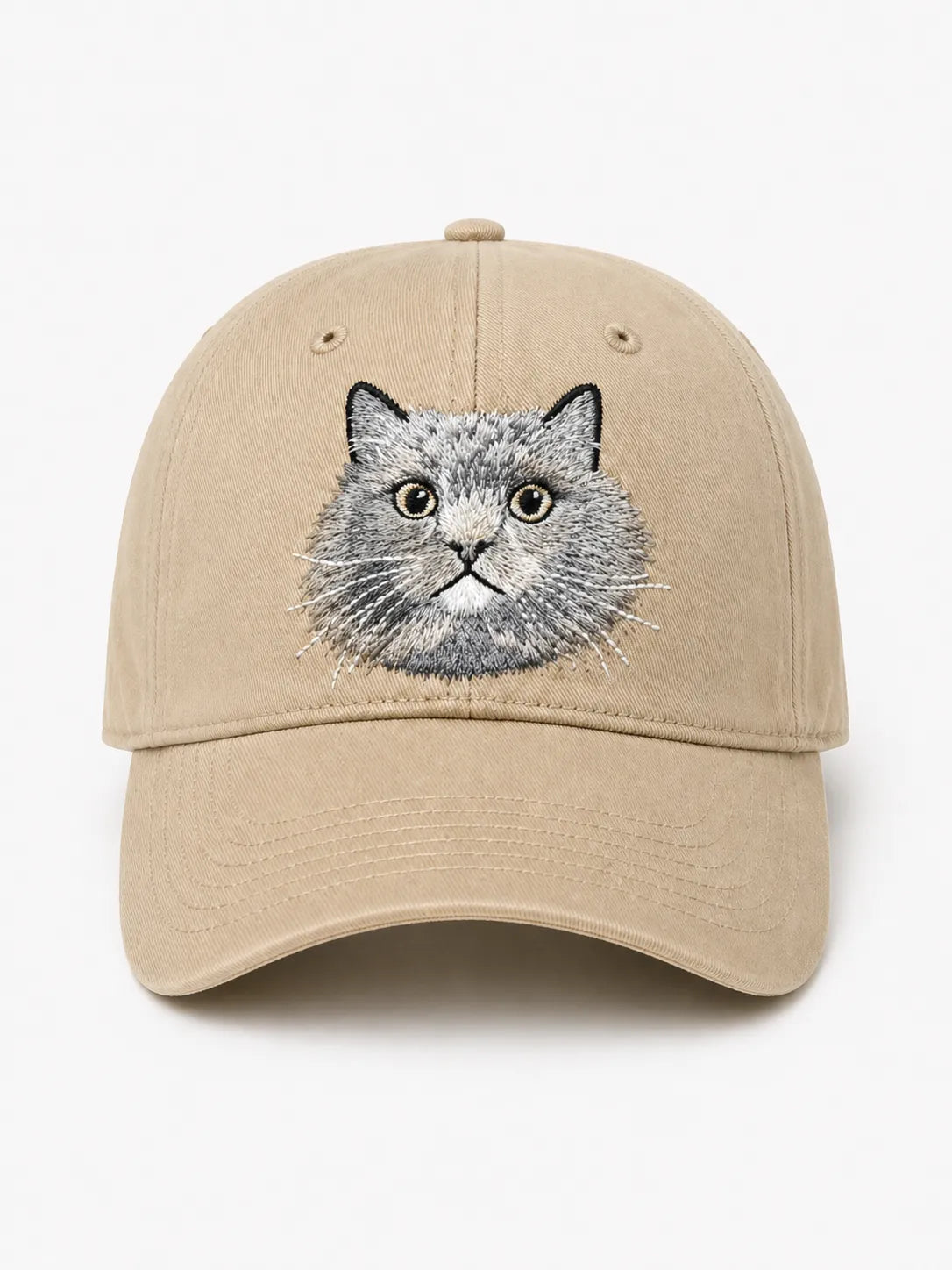 Custom Pet Portrait Embroidered Baseball Cap from Photo