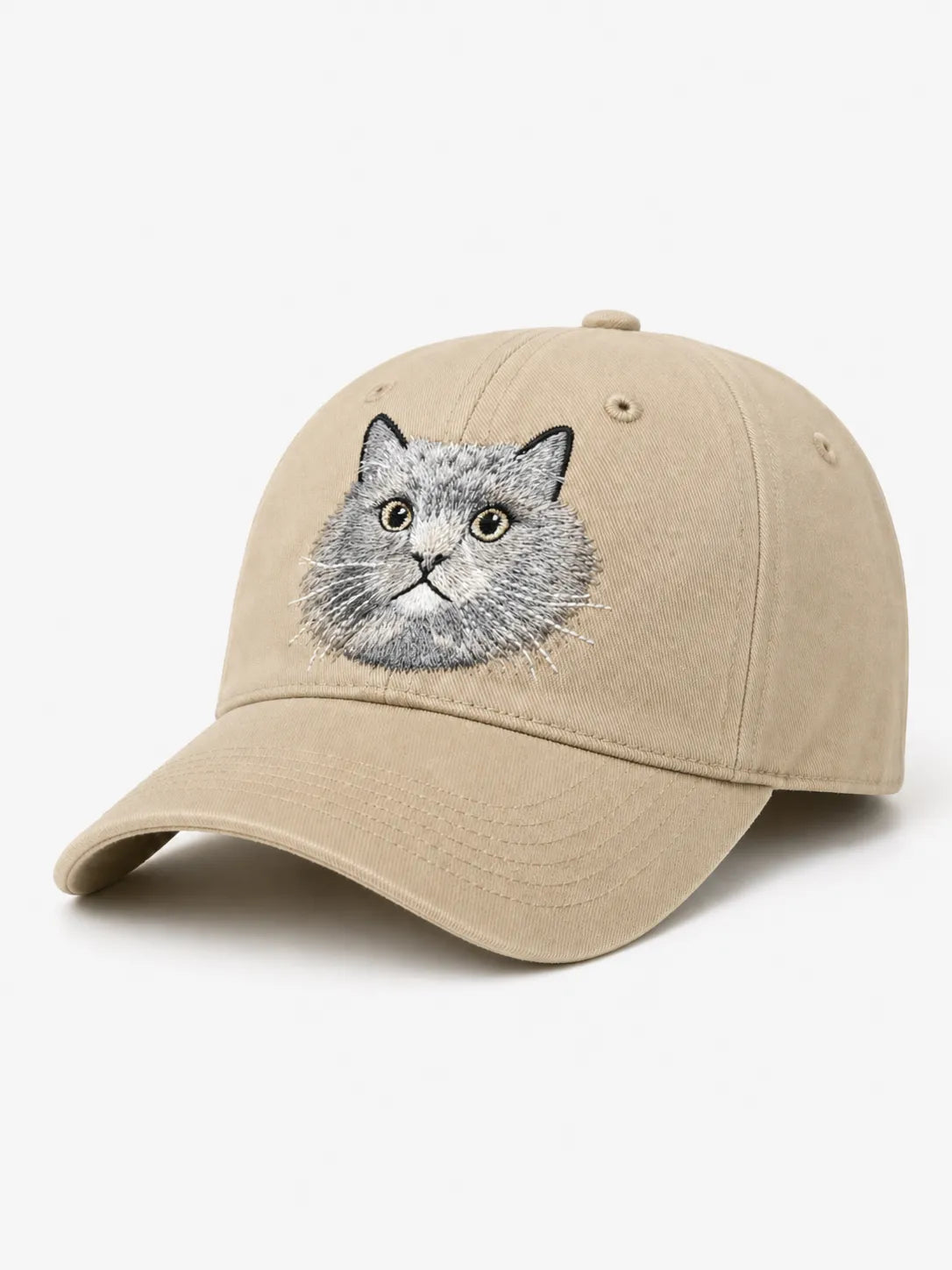 Custom Pet Portrait Embroidered Baseball Cap from Photo