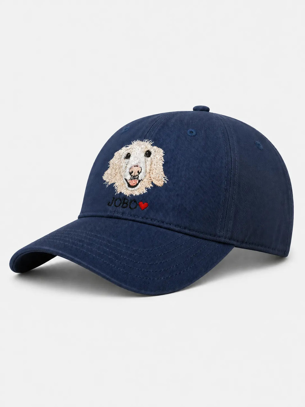 Custom Pet Portrait Embroidered Baseball Cap from Photo