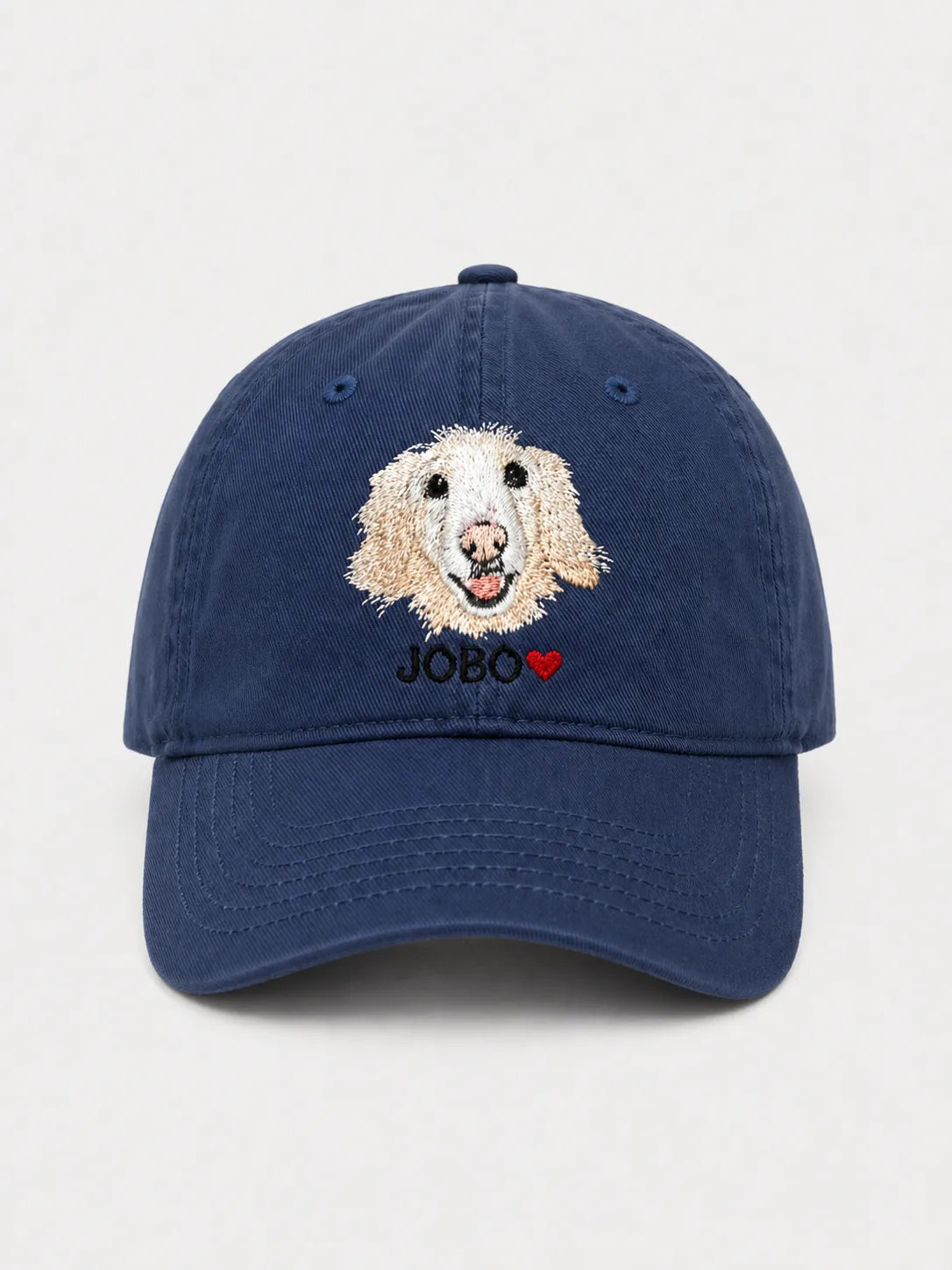 Custom Pet Portrait Embroidered Baseball Cap from Photo