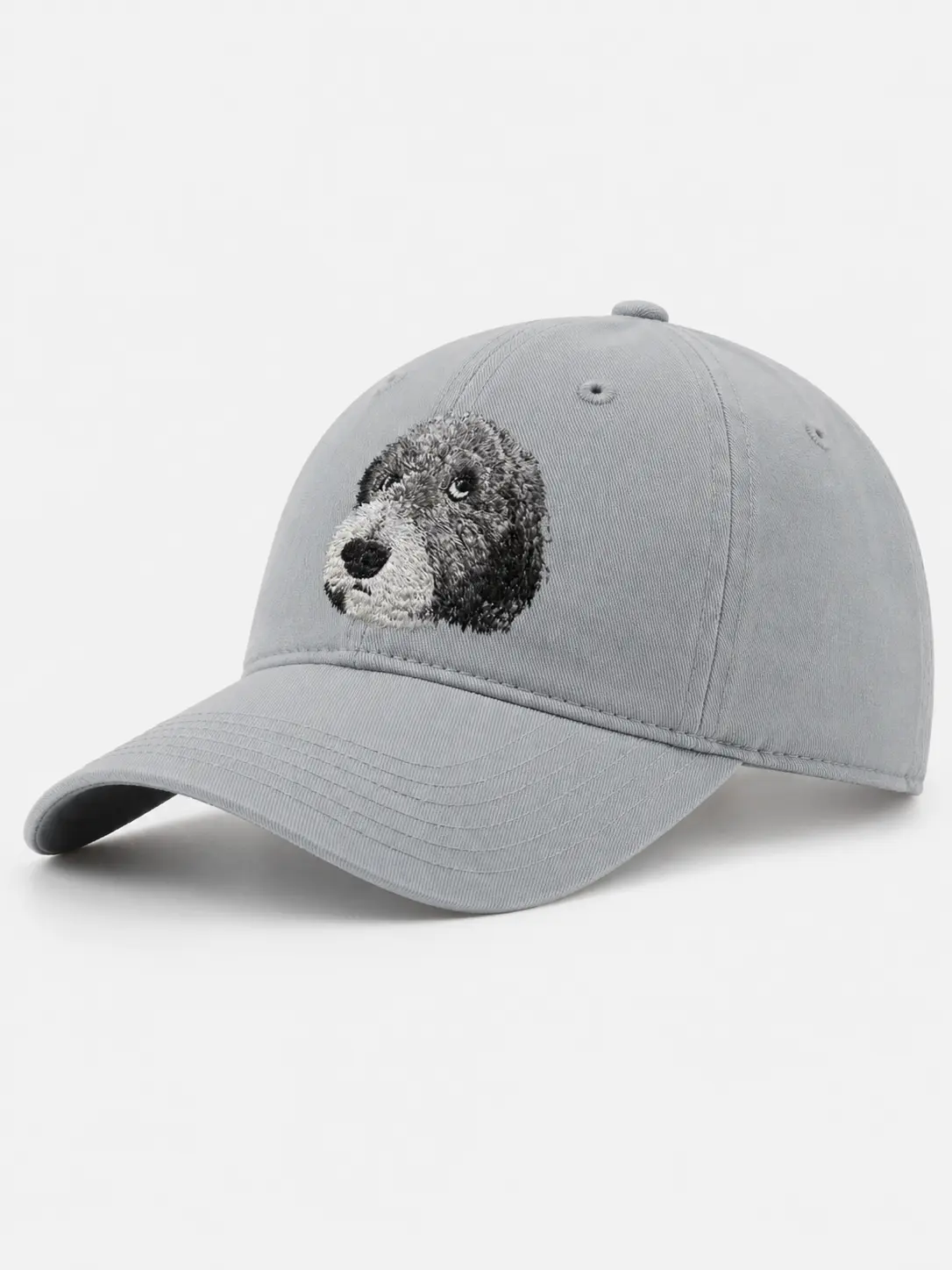 Custom Realistic Pet Portrait Embroidered Baseball Cap – Personalized from Your Pet Photo