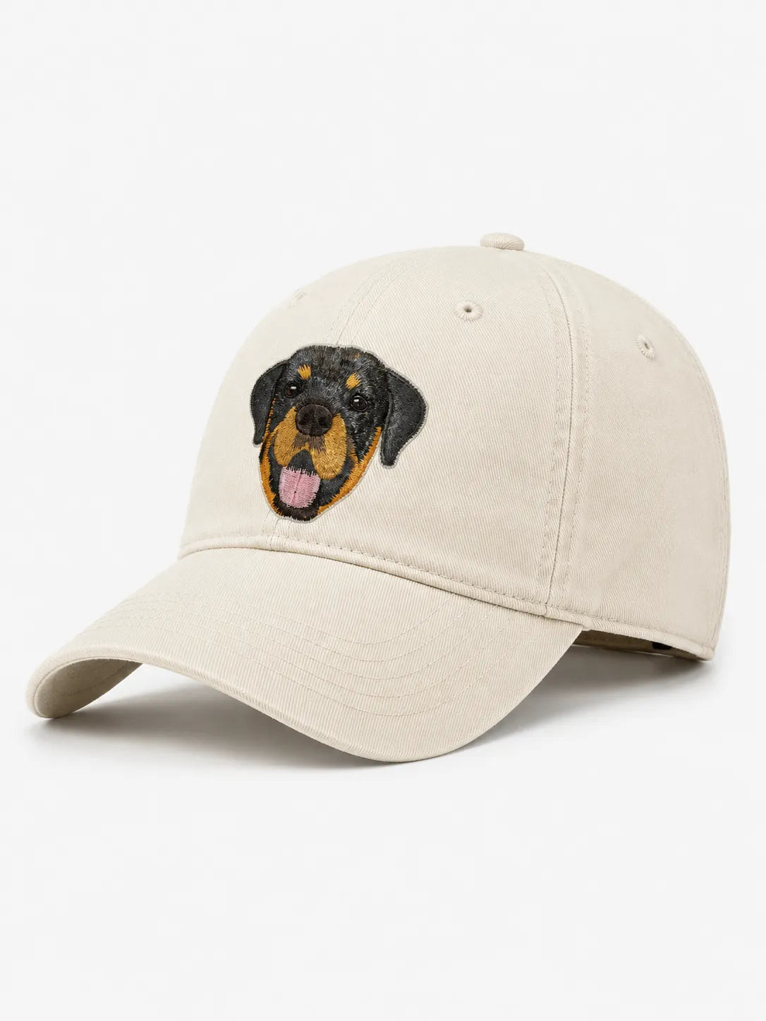 Custom Pet Portrait Embroidered Baseball Cap from Photo