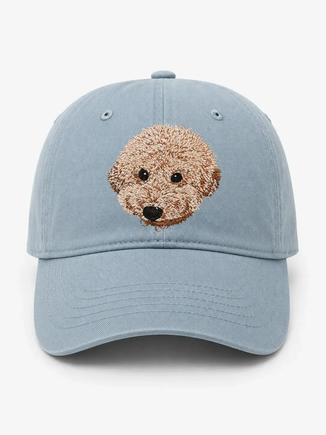 Custom Realistic Pet Portrait Embroidered Baseball Cap – Personalized from Your Pet Photo