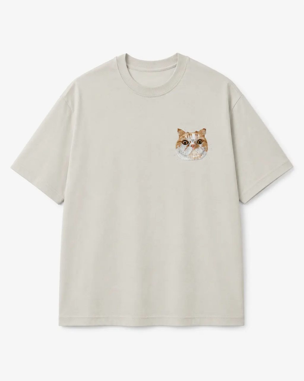 Custom Pet Portrait Embroidered T-Shirt