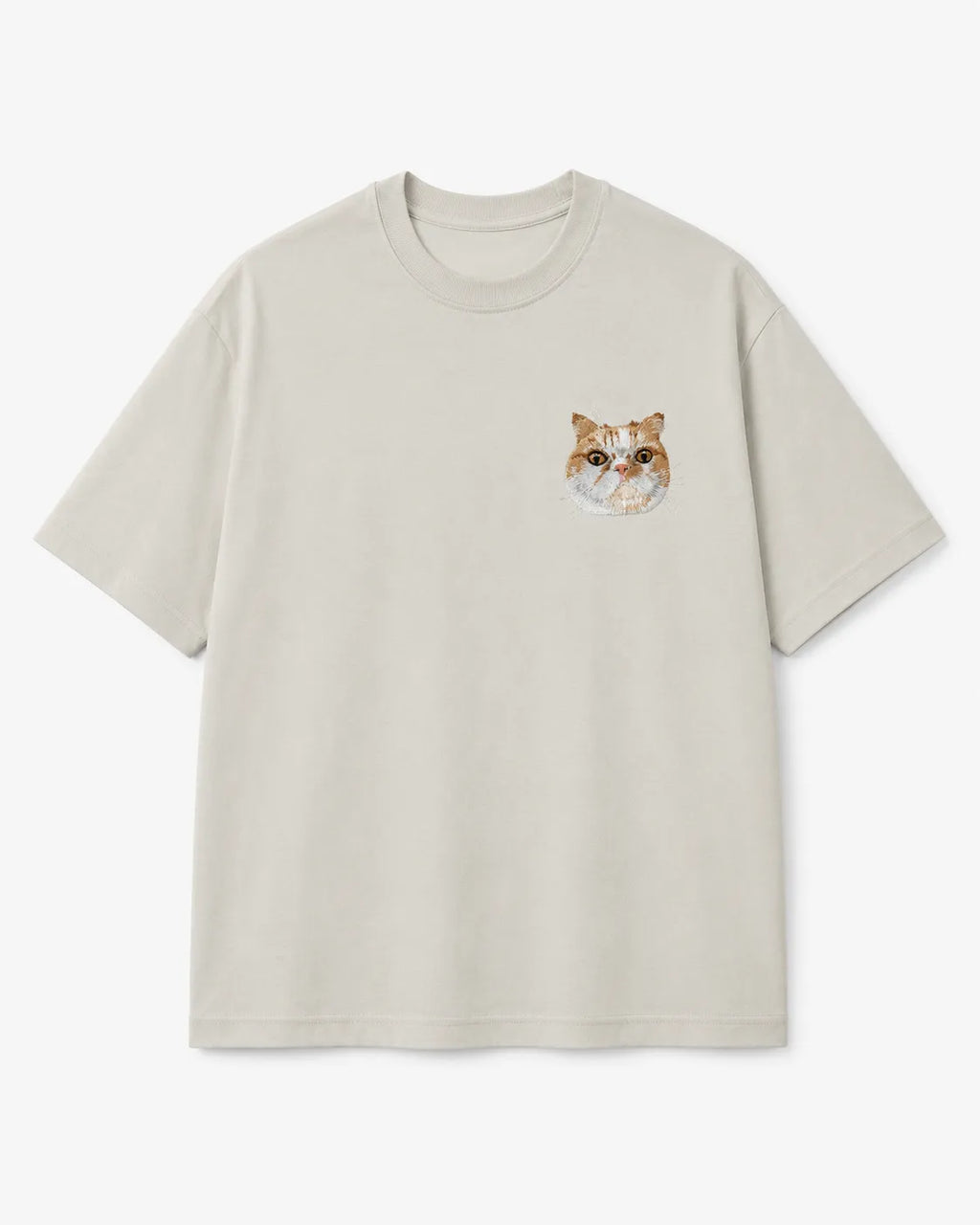 Custom Pet Portrait Embroidered T-Shirt