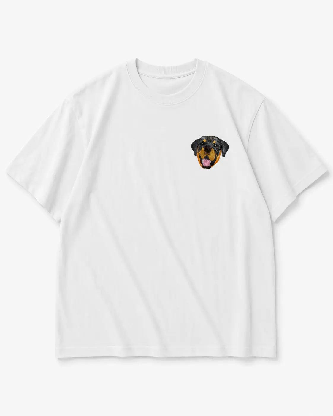 Custom Pet Portrait Embroidered T-Shirt