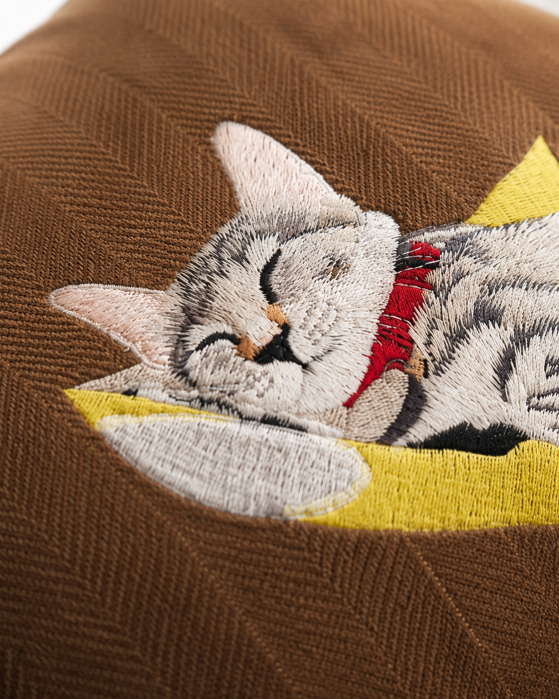 Custom Pet Portrait Embroidered Chenille Cushion