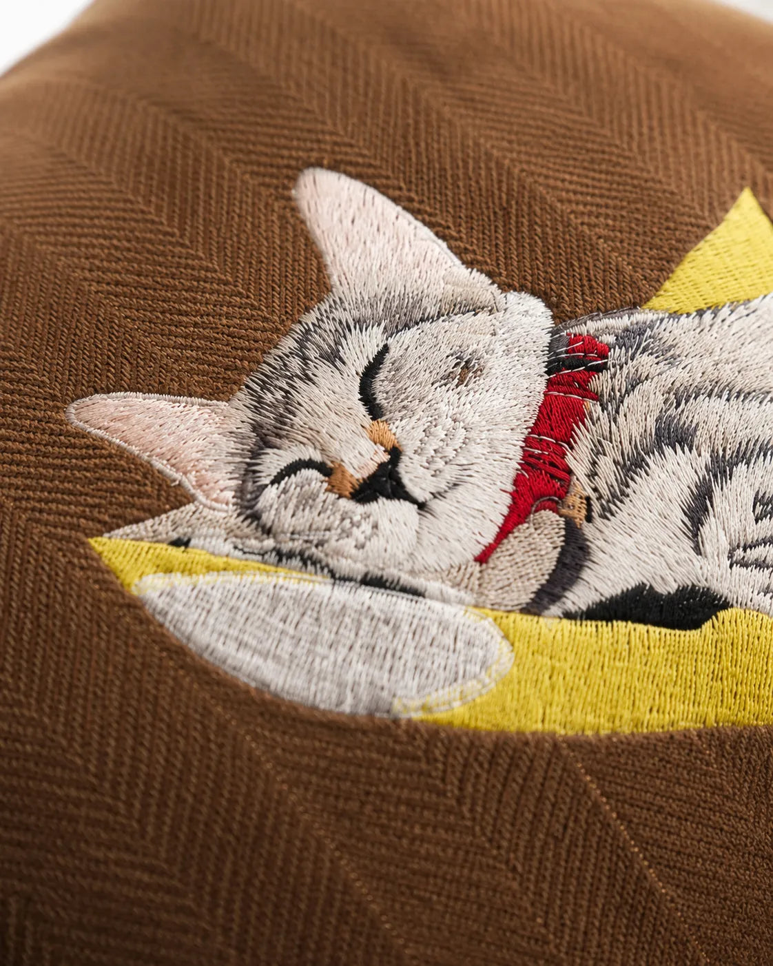 Custom Pet Portrait Embroidered Chenille Cushion