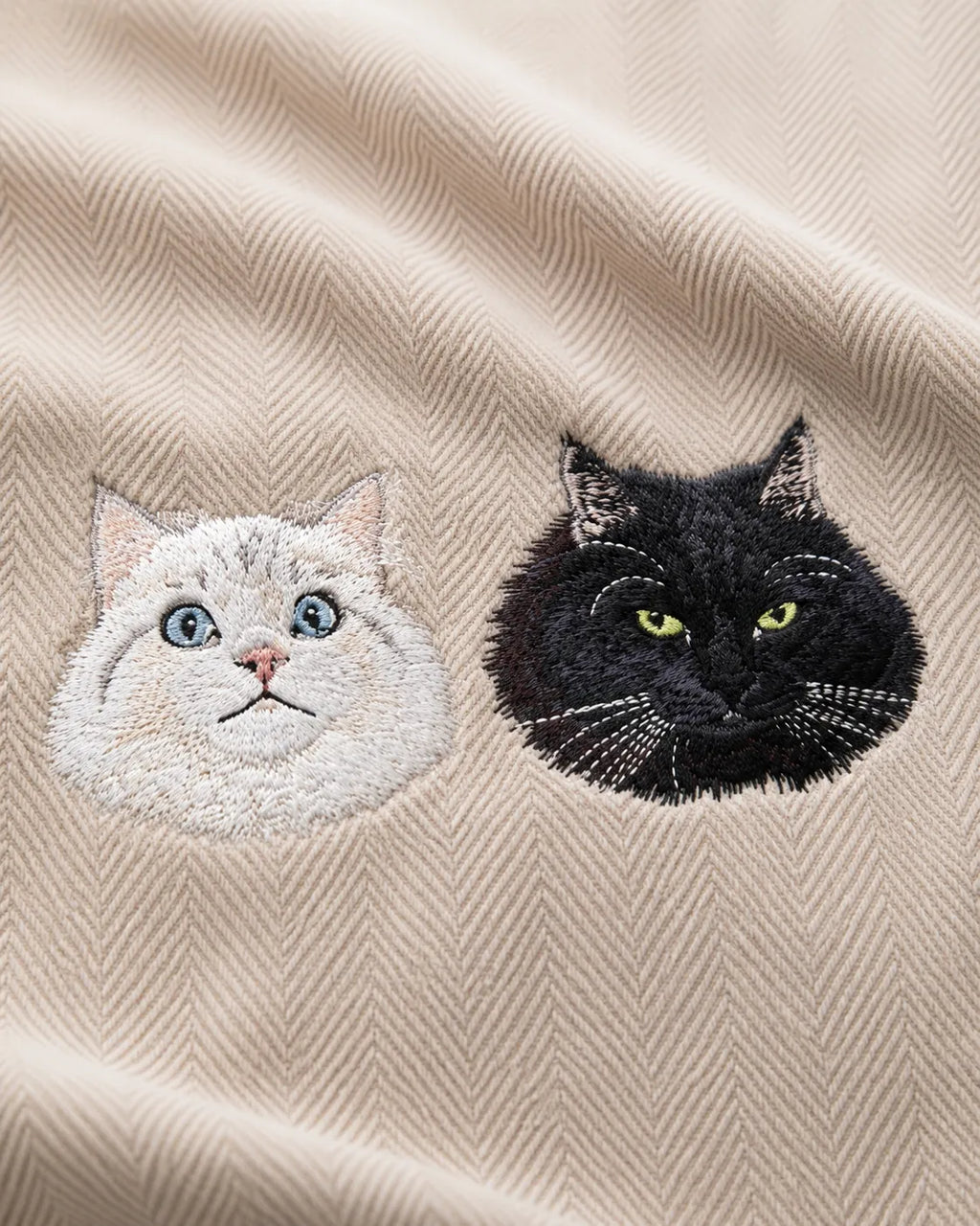 Custom Pet Portrait Embroidered Chenille Cushion