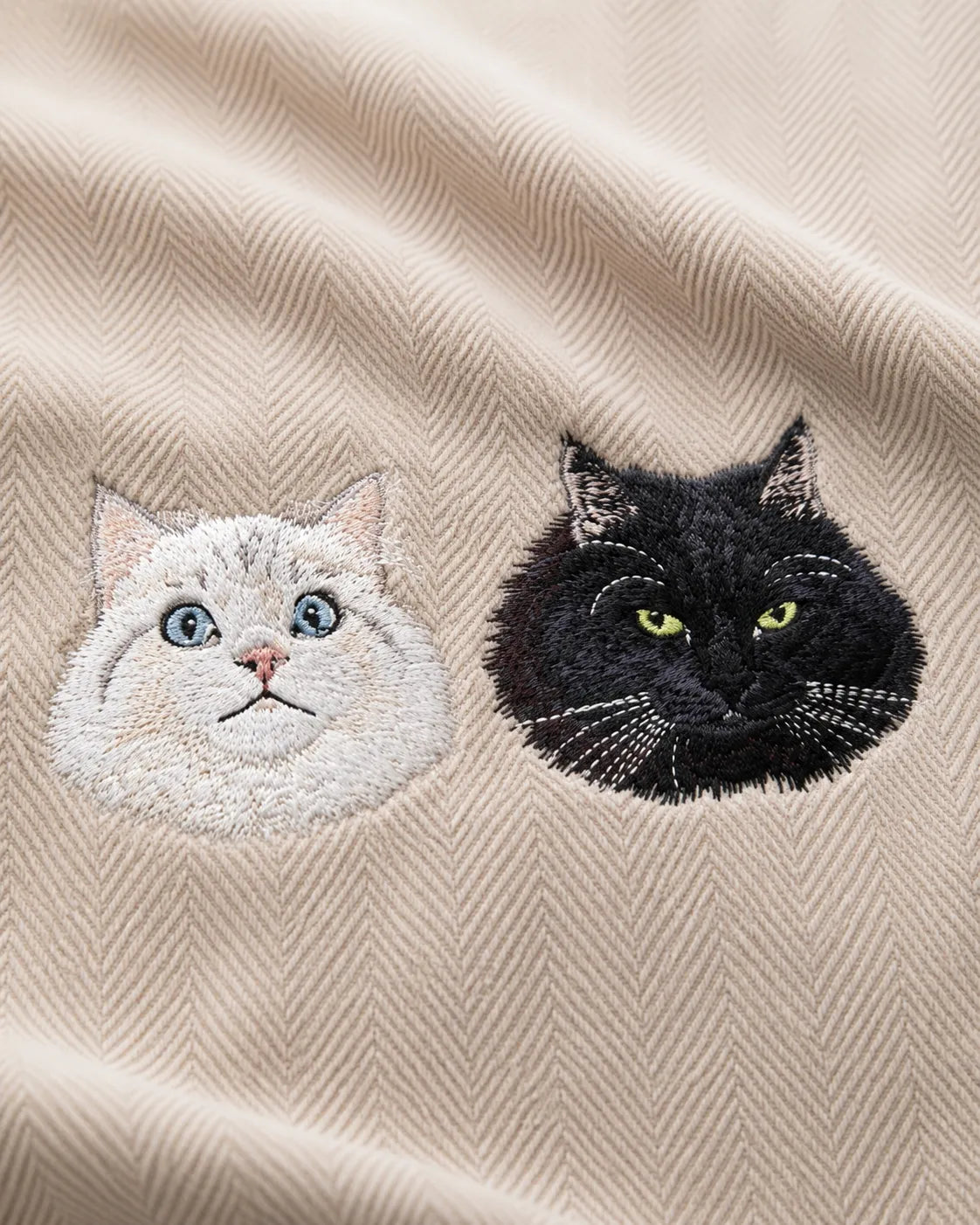 Custom Pet Portrait Embroidered Chenille Cushion